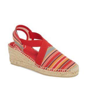 Toni Pons "Tarbes" in Summery Red Stripe HARD TO FIND Sz 42/US 11!